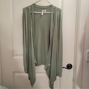 Alya Sage Green Open Front Cardigan